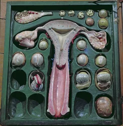 Organes génitaux féminins, vers 1830 (carton peint)